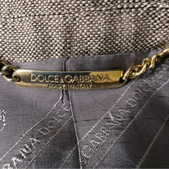 DOLCE & GABBANA Oatmeal Brown Heather Linen Notch Lapel Sport Coat Size 46 - Picture 10 of 16